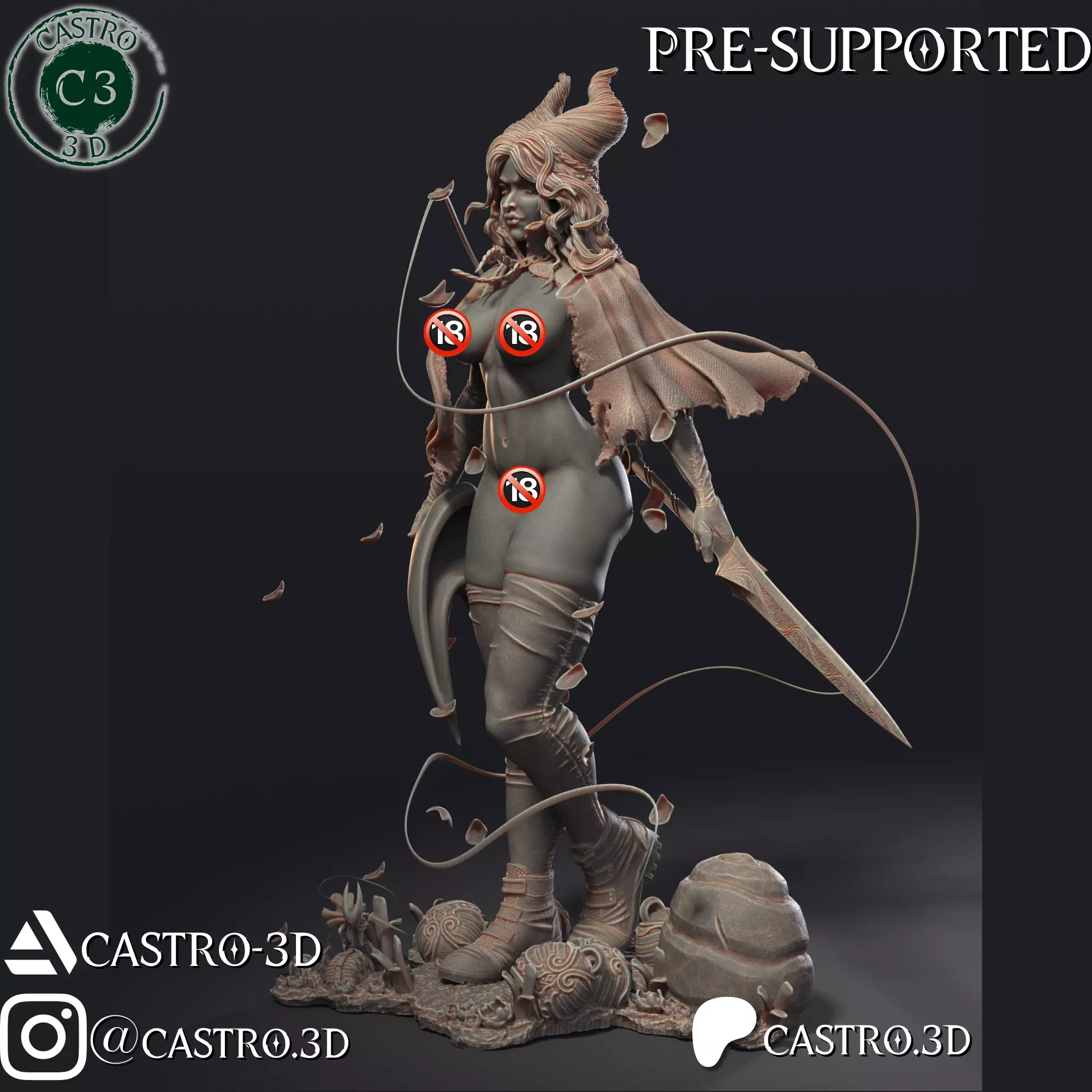 Hornet NSFW Silksong - Humanized version fanart 3D print model_5