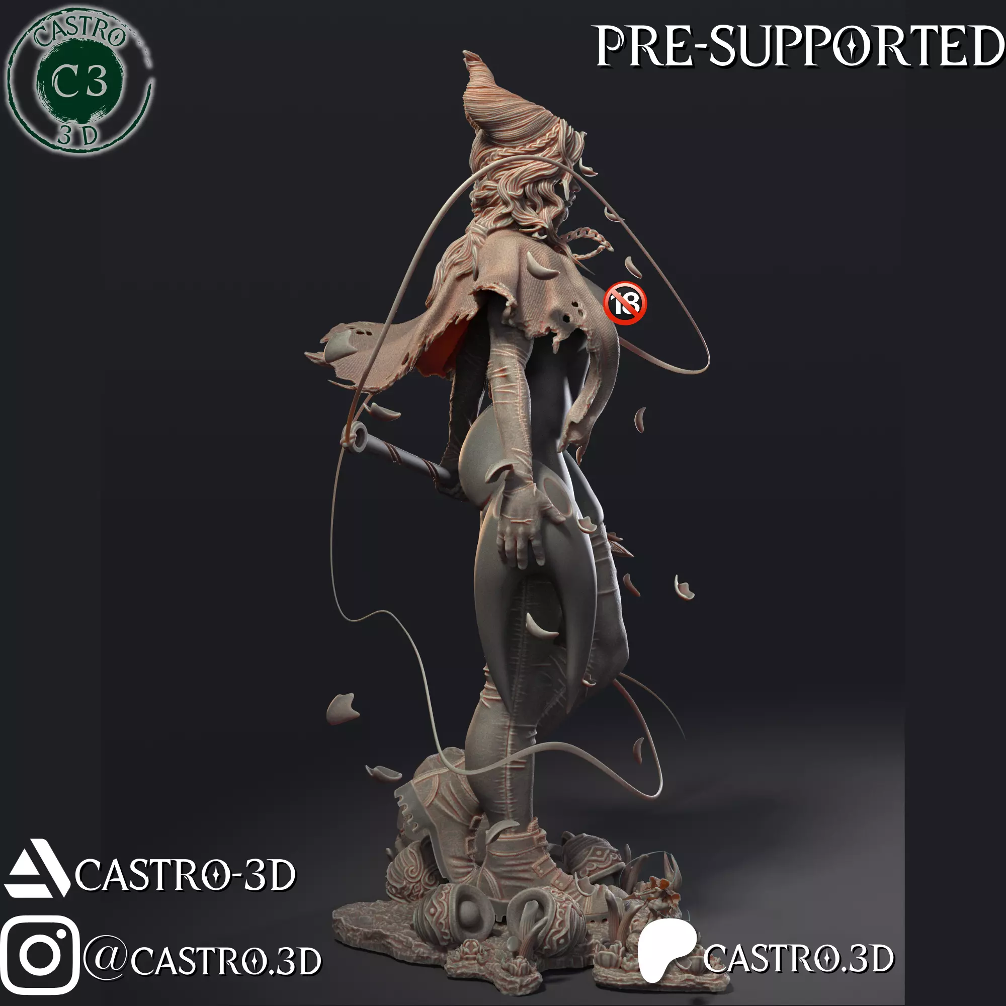 Hornet NSFW Silksong - Humanized version fanart 3D print model_14