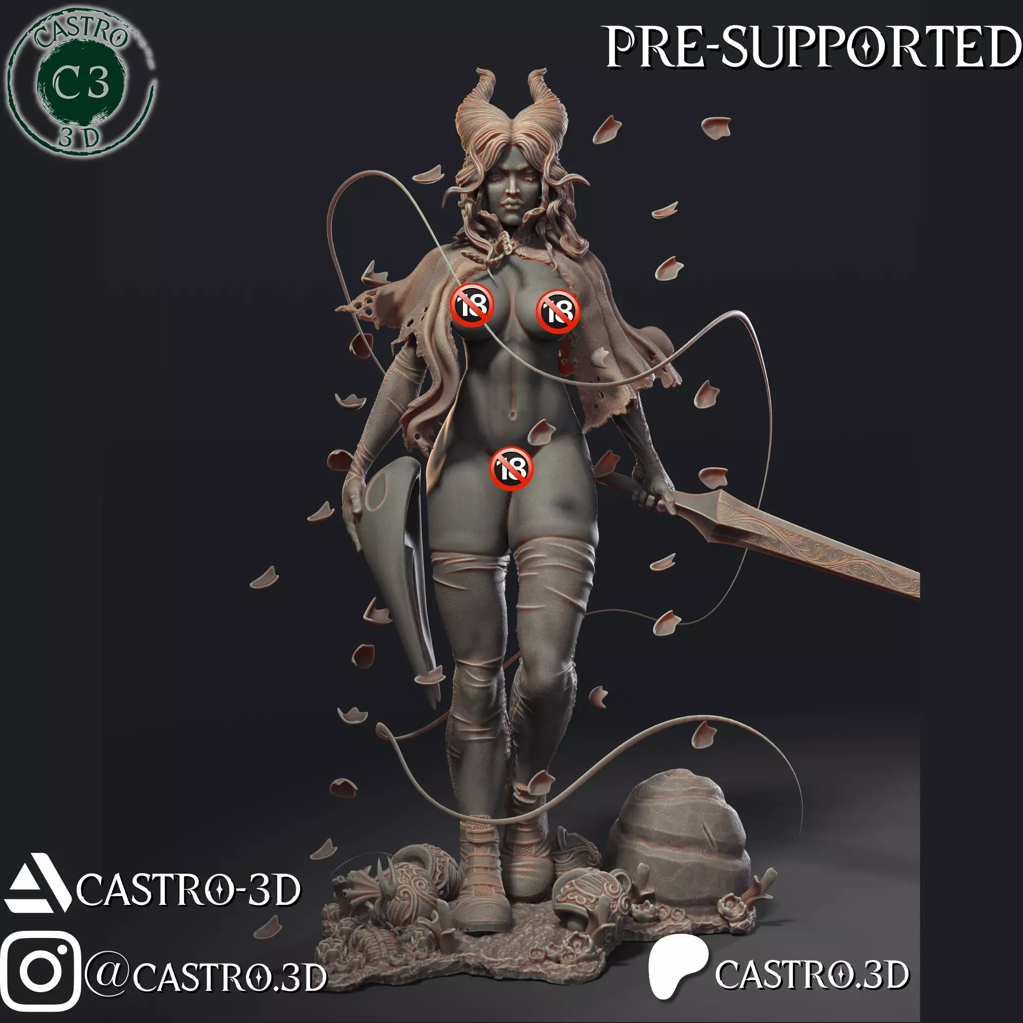 Hornet NSFW Silksong - Humanized version fanart 3D print model_3