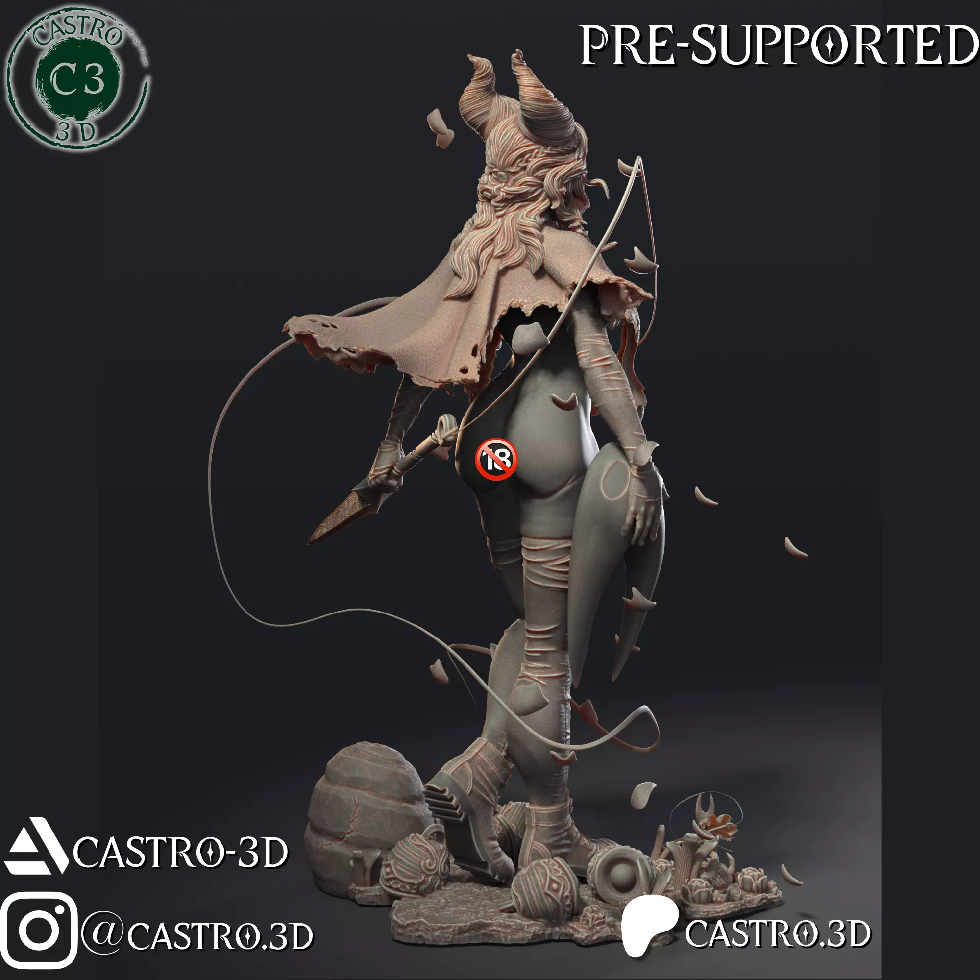 Hornet NSFW Silksong - Humanized version fanart 3D print model_12