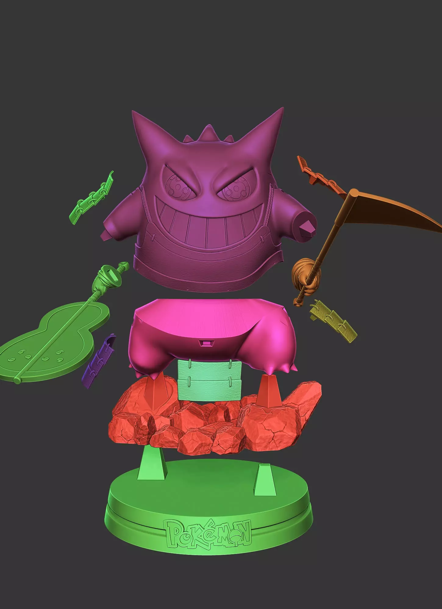 Gengar x Madara Uchiha Mashup 3D print model_5