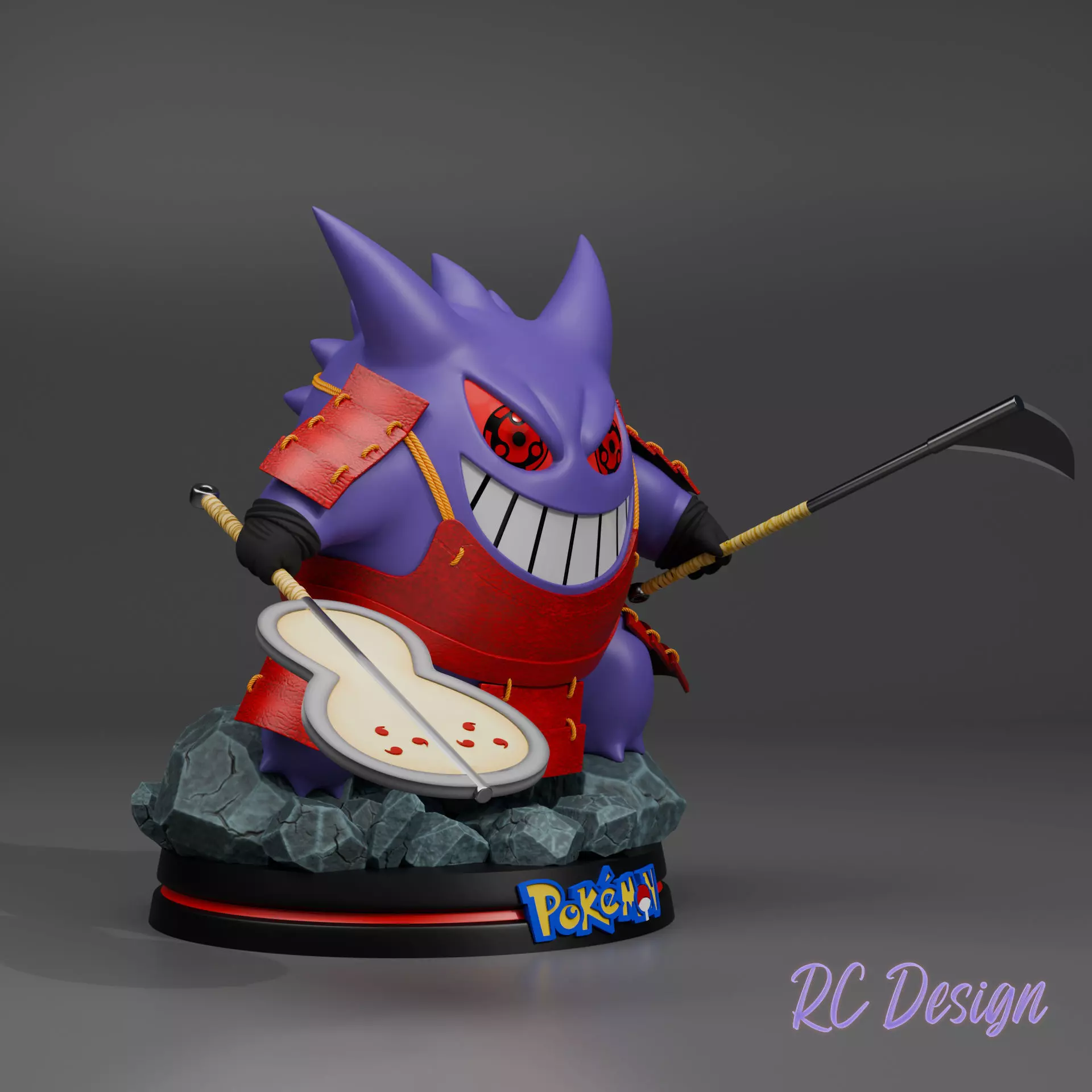 Gengar x Madara Uchiha Mashup 3D print model_1