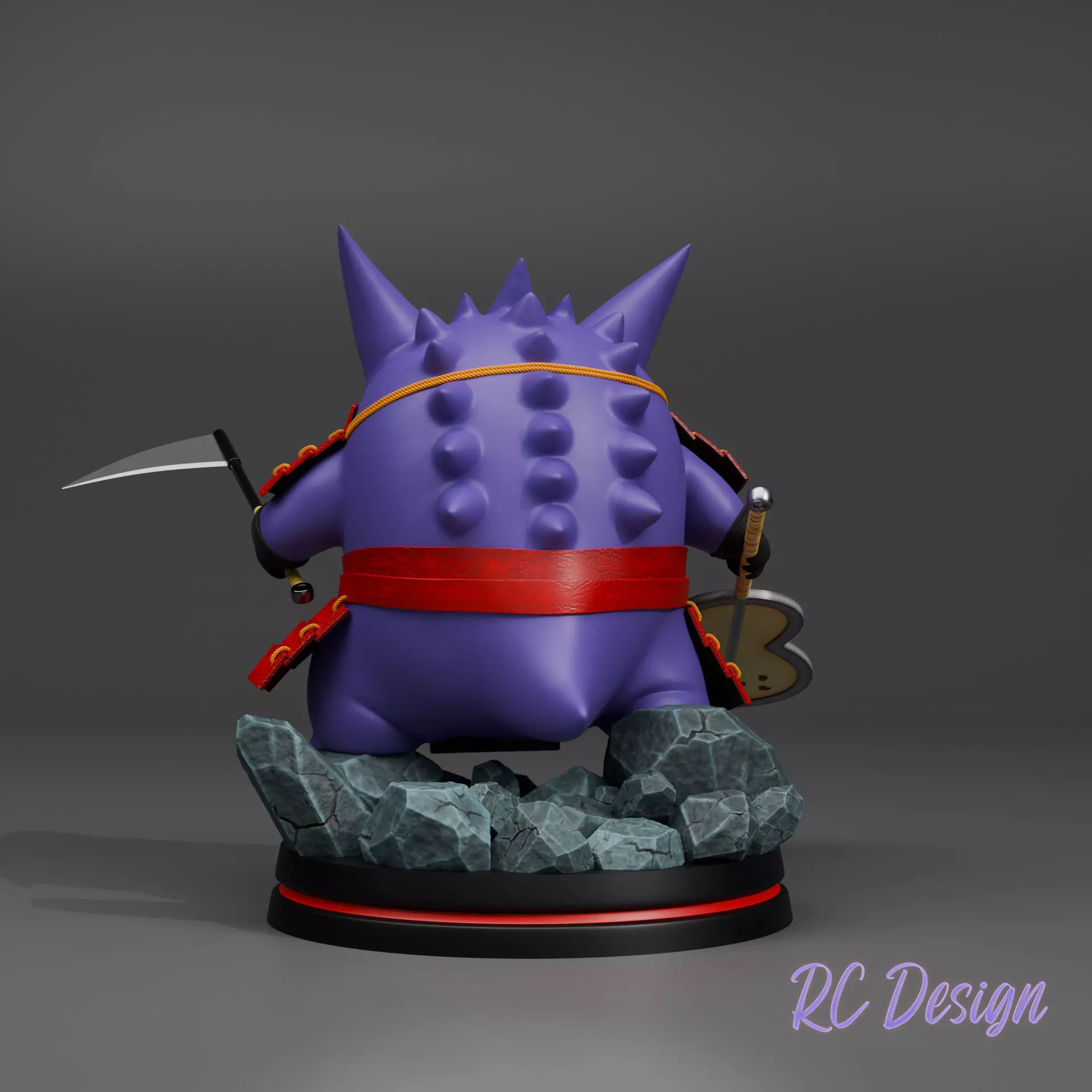 Gengar x Madara Uchiha Mashup 3D print model_2