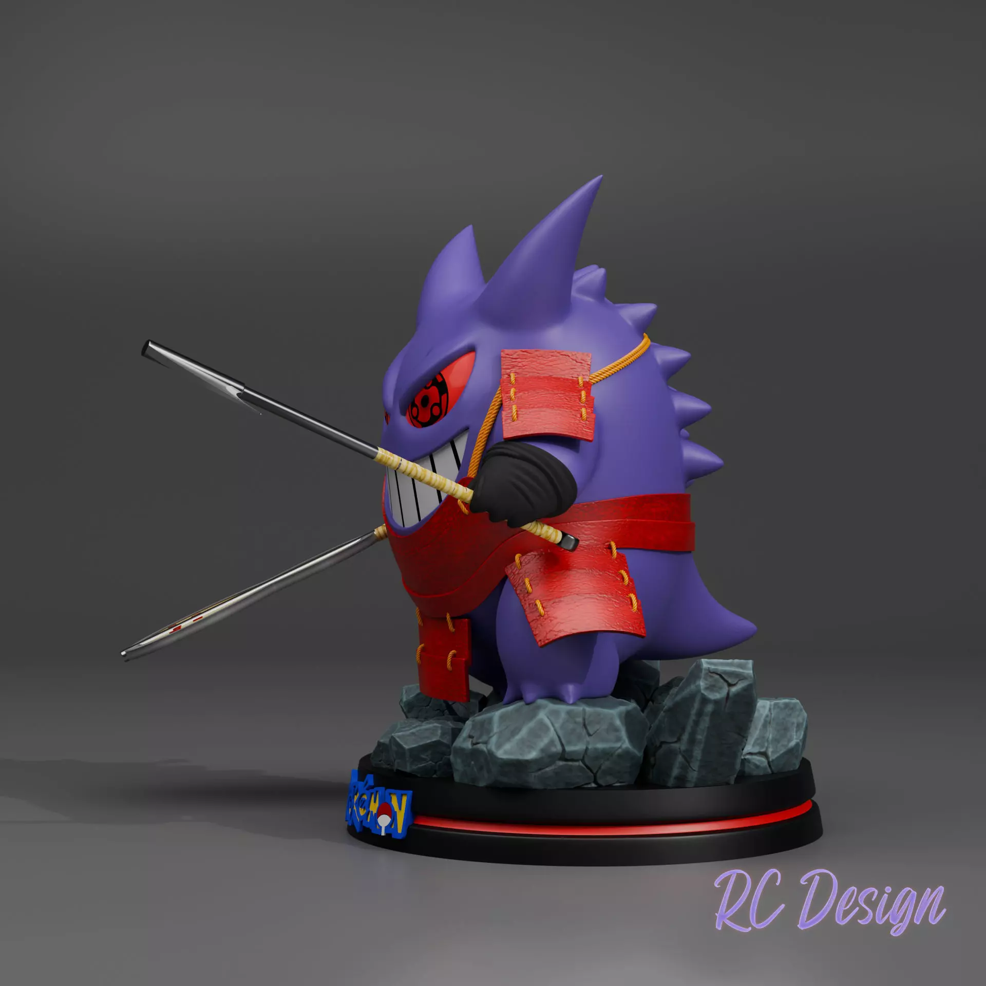 Gengar x Madara Uchiha Mashup 3D print model_3