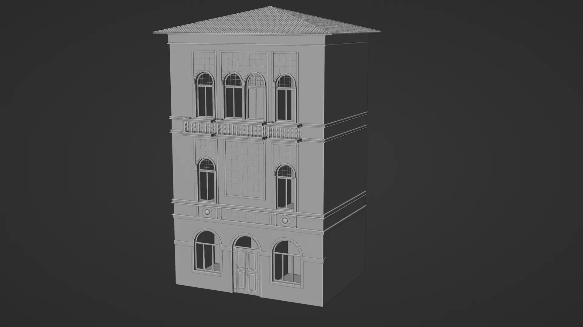 Italian house 3D model_2