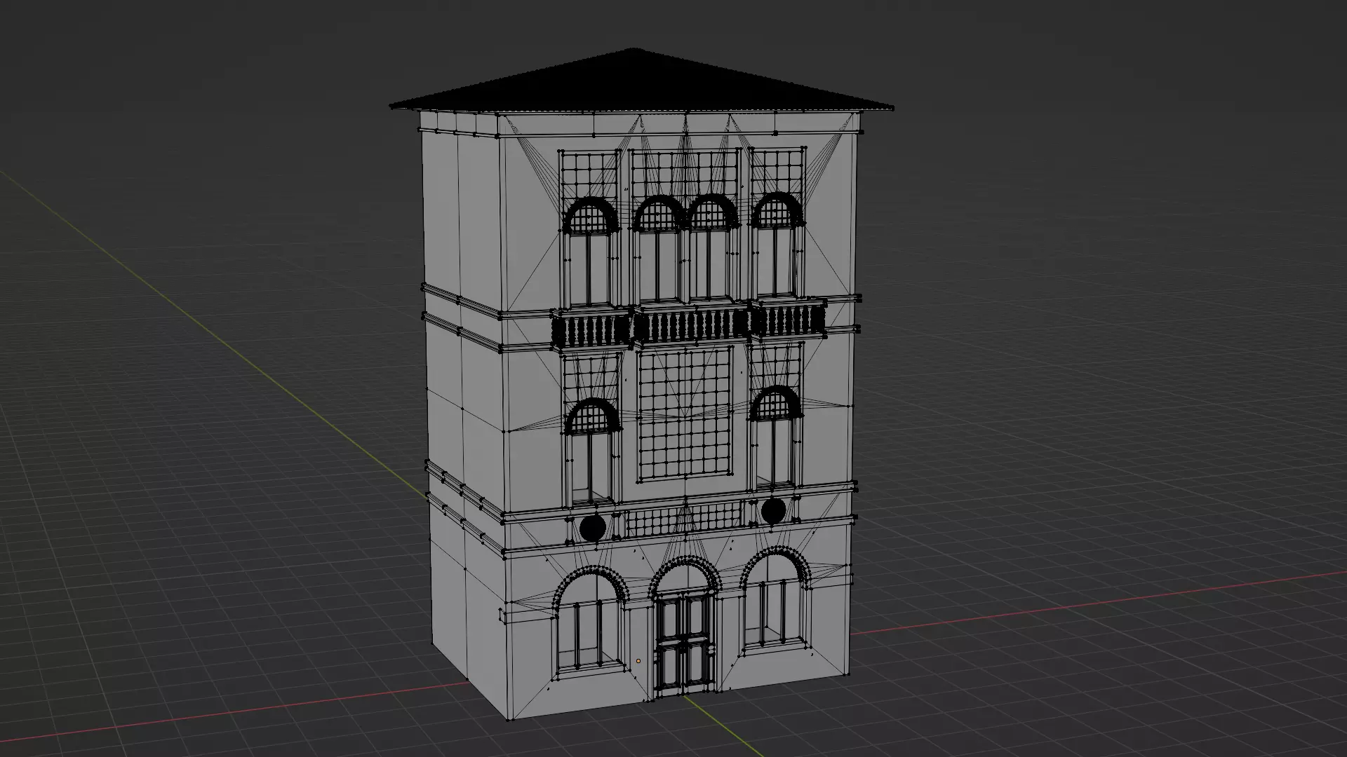 Italian house 3D model_4