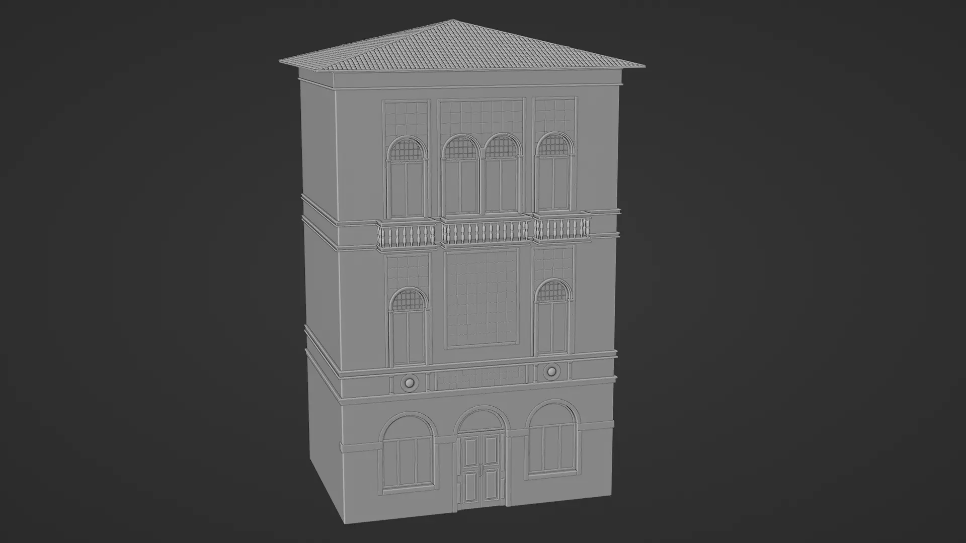 Italian house 3D model_3