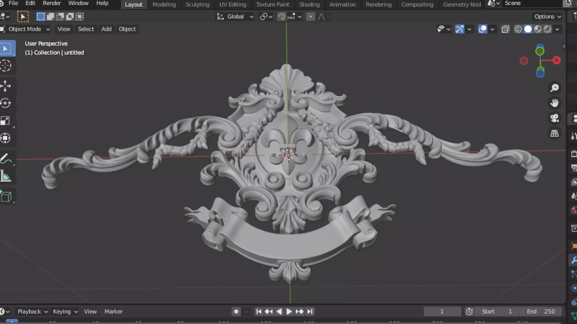 carved classic decorative ornament cnc 3d printing stl 64 3D model_6