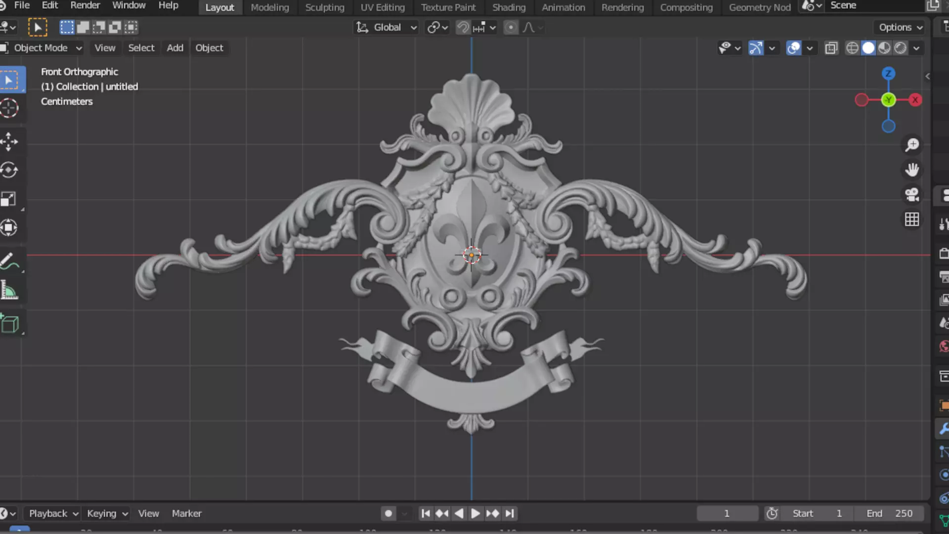 carved classic decorative ornament cnc 3d printing stl 64 3D model_5