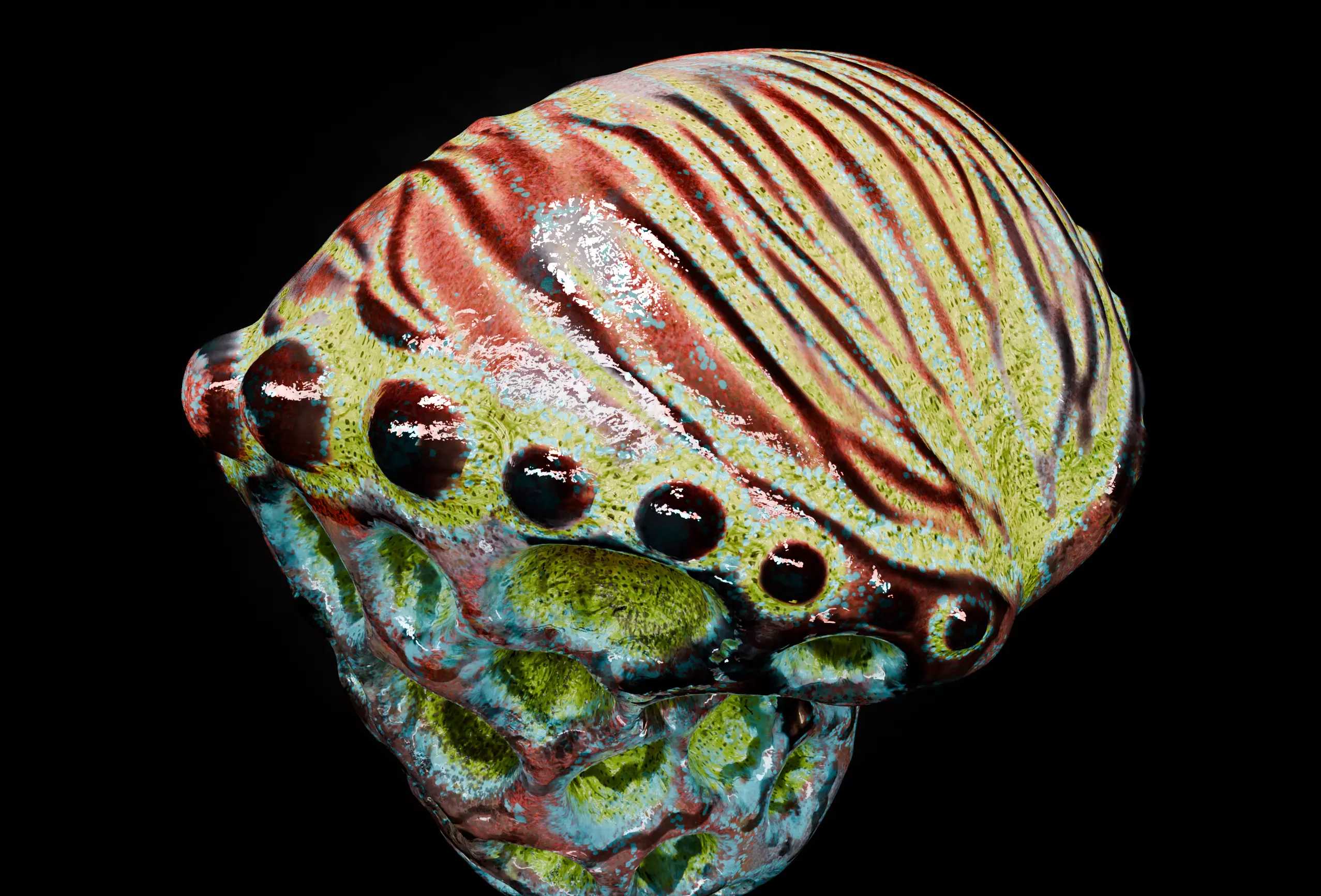 Alien Fungi Fruit Item Spooky PBR High Quality Plant Props Low-poly 3D model_23