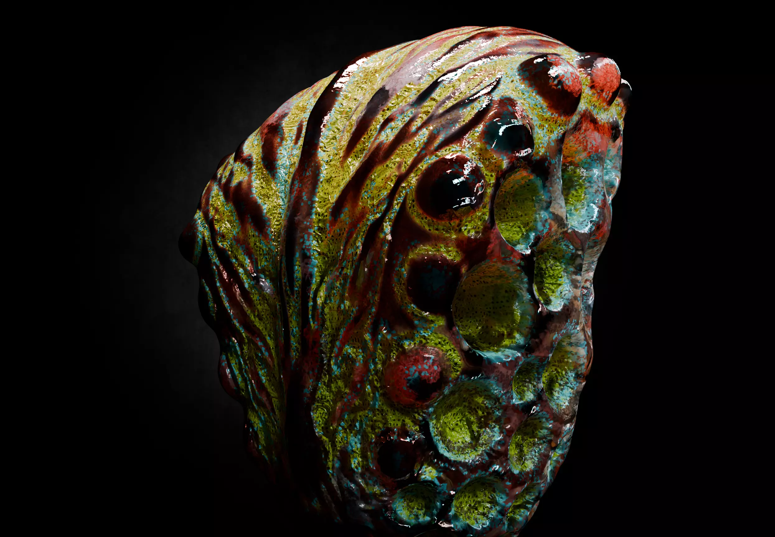 Alien Fungi Fruit Item Spooky PBR High Quality Plant Props Low-poly 3D model_6