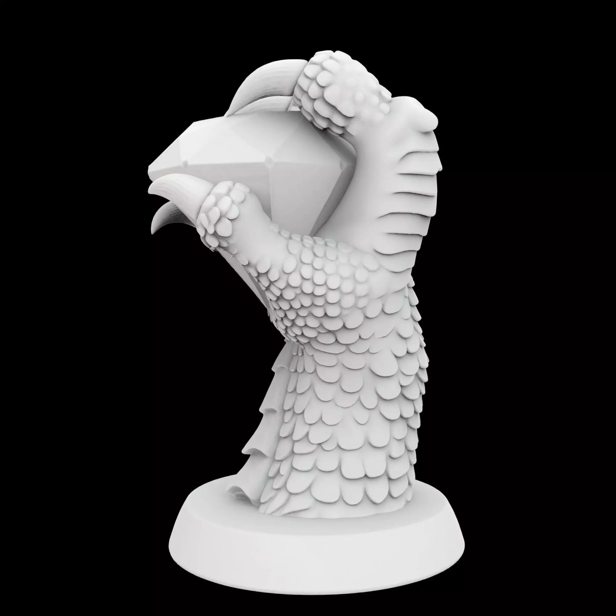 Dragon Claw Hollow Storage box 3D print model_2