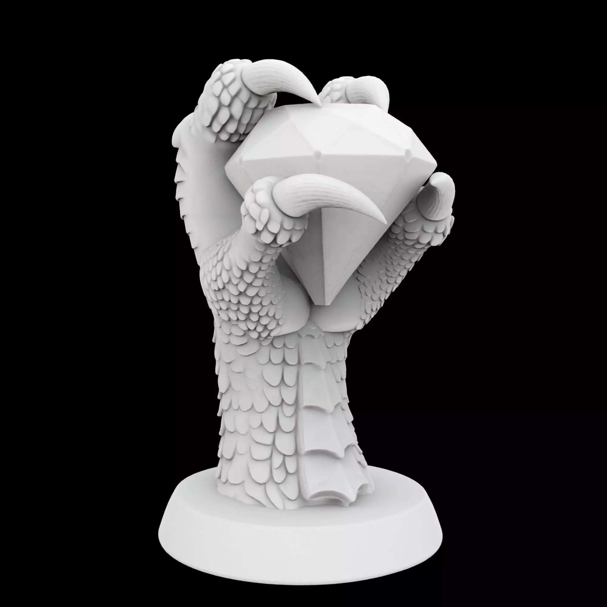 Dragon Claw Hollow Storage box 3D print model_6