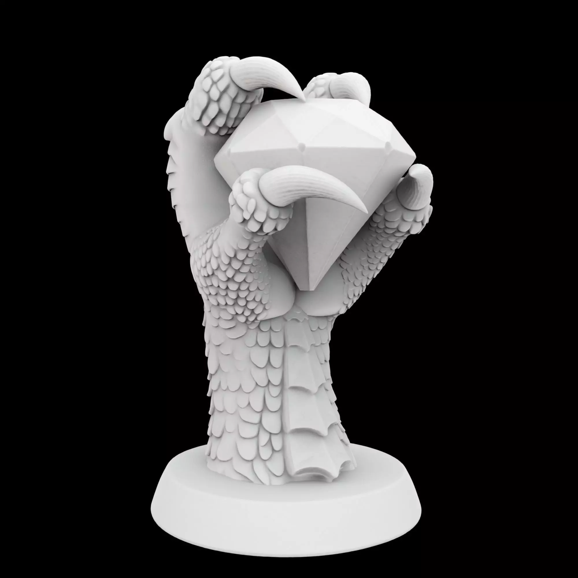 Dragon Claw Hollow Storage box 3D print model_0