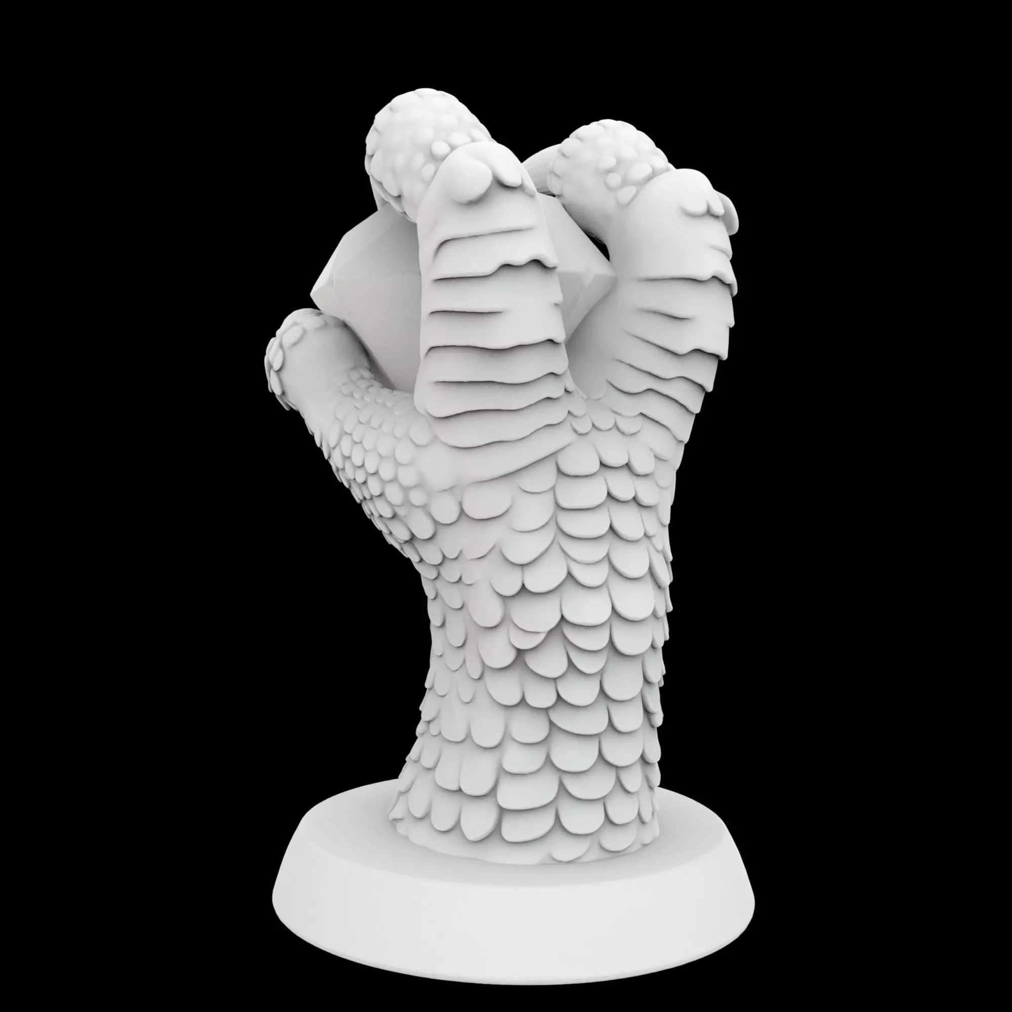 Dragon Claw Hollow Storage box 3D print model_3