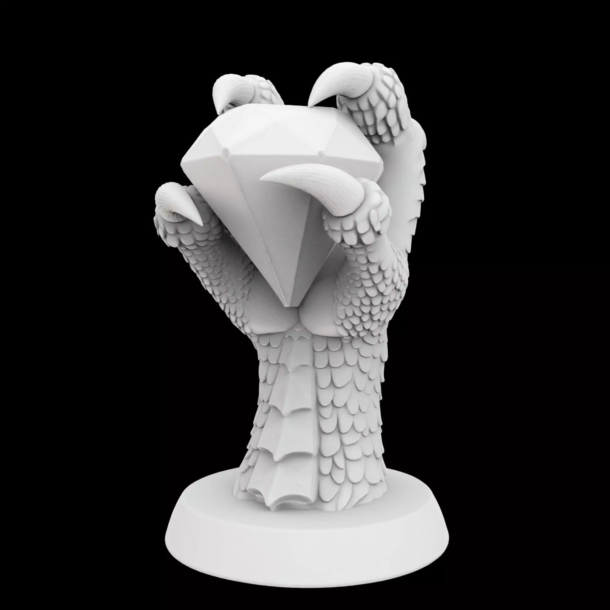Dragon Claw Hollow Storage box 3D print model_1