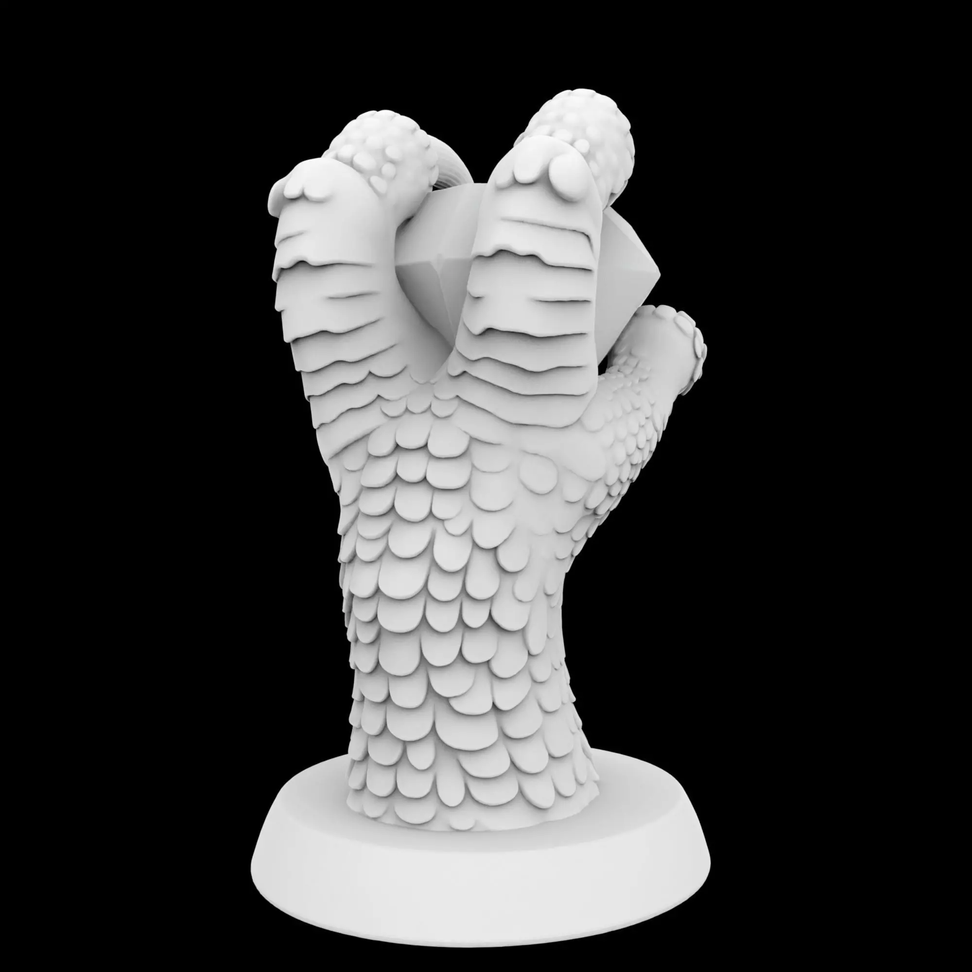 Dragon Claw Hollow Storage box 3D print model_4