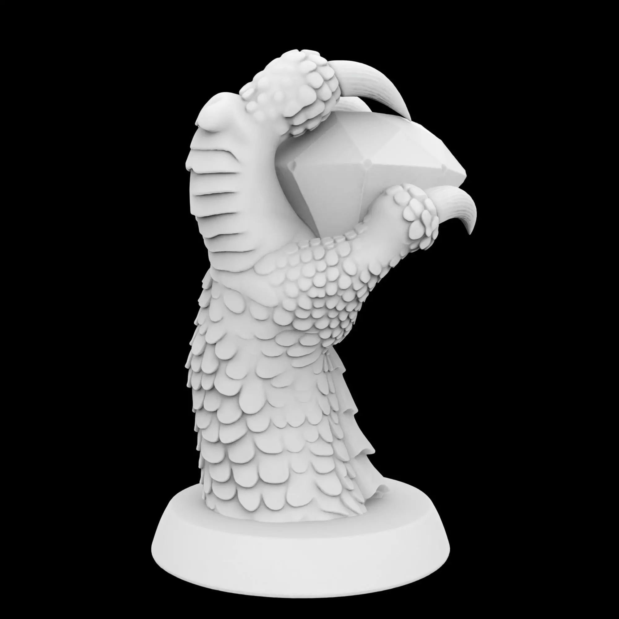 Dragon Claw Hollow Storage box 3D print model_5