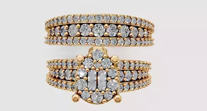 Pear Diamond Wedding Ring