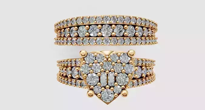 Heart Diamond Wedding Ring