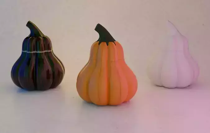 3D Printable Pumpkin Box with Lid