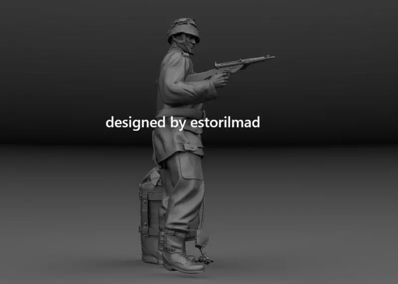 WW2 BRITISH PARATROOPER WITH RED DEVIL MARKET GARDEN BAG 3D print model_1