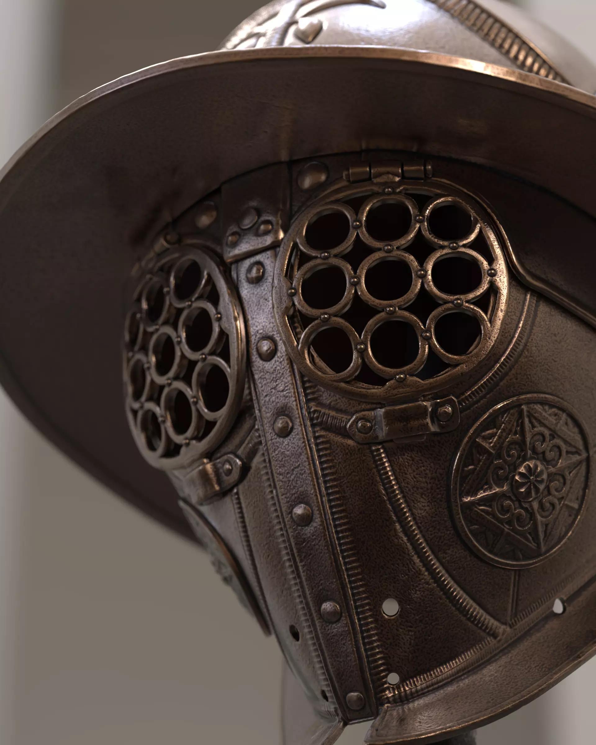 Thraex Gladiator Helmet v2  3D print model_1