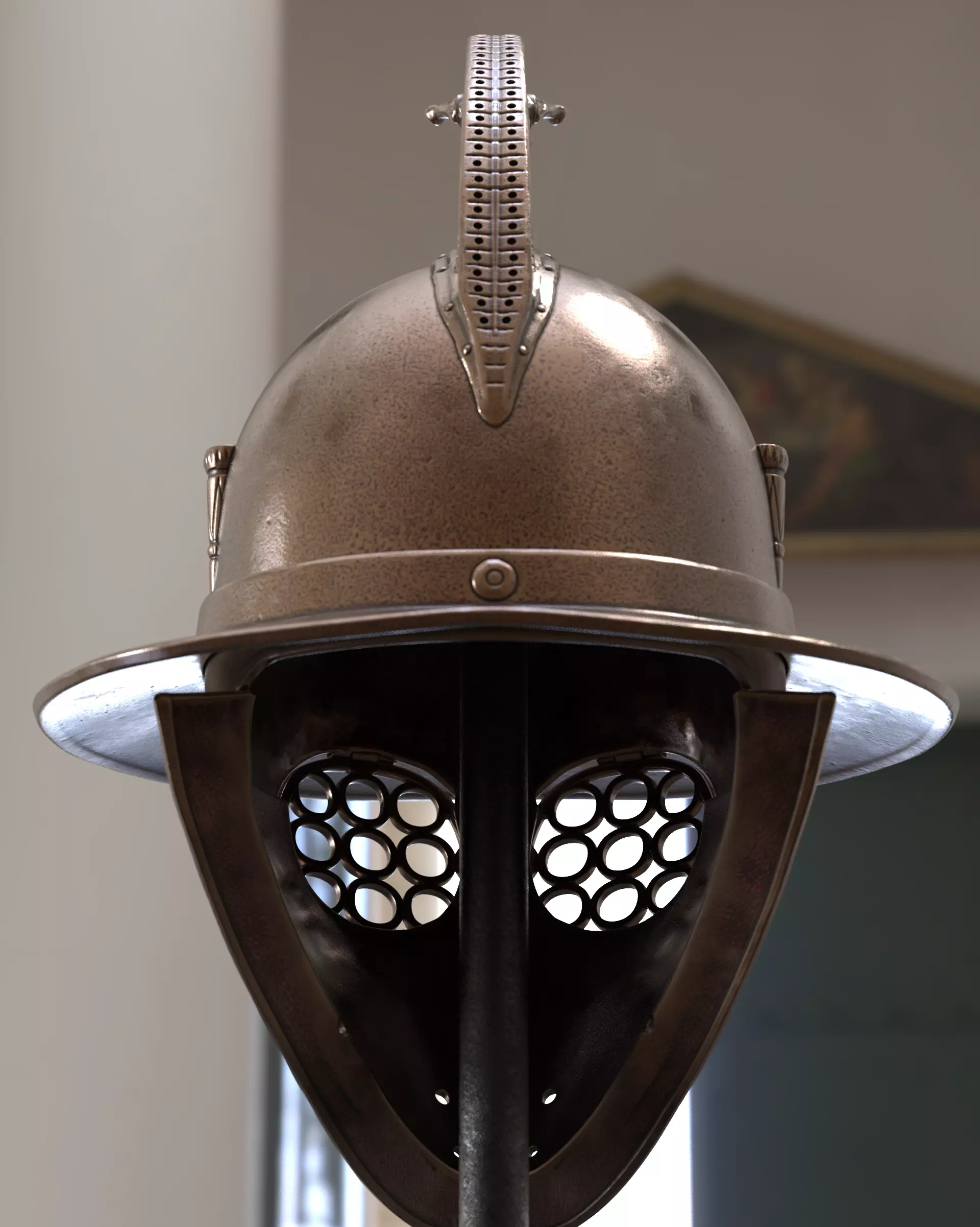 Thraex Gladiator Helmet v2  3D print model_2