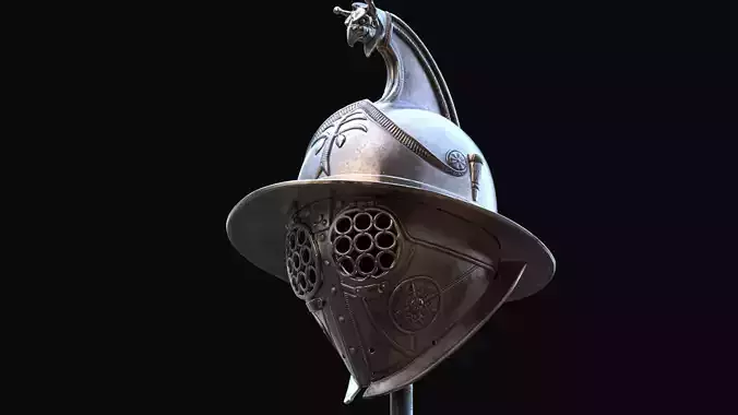 Thraex Gladiator Helmet v2  3D print model