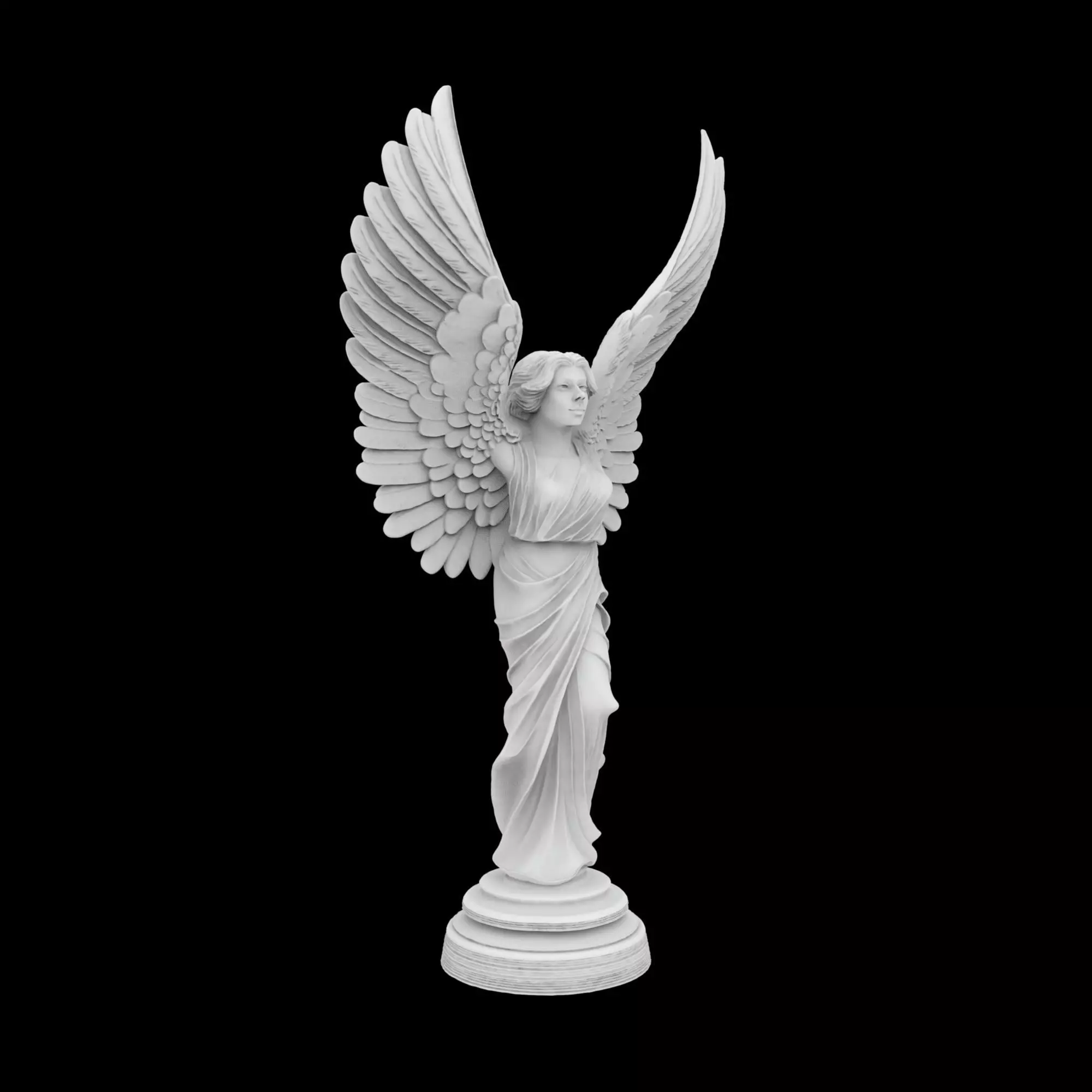 CElegant Angel Wings Rising Sculpture 3D print model_6