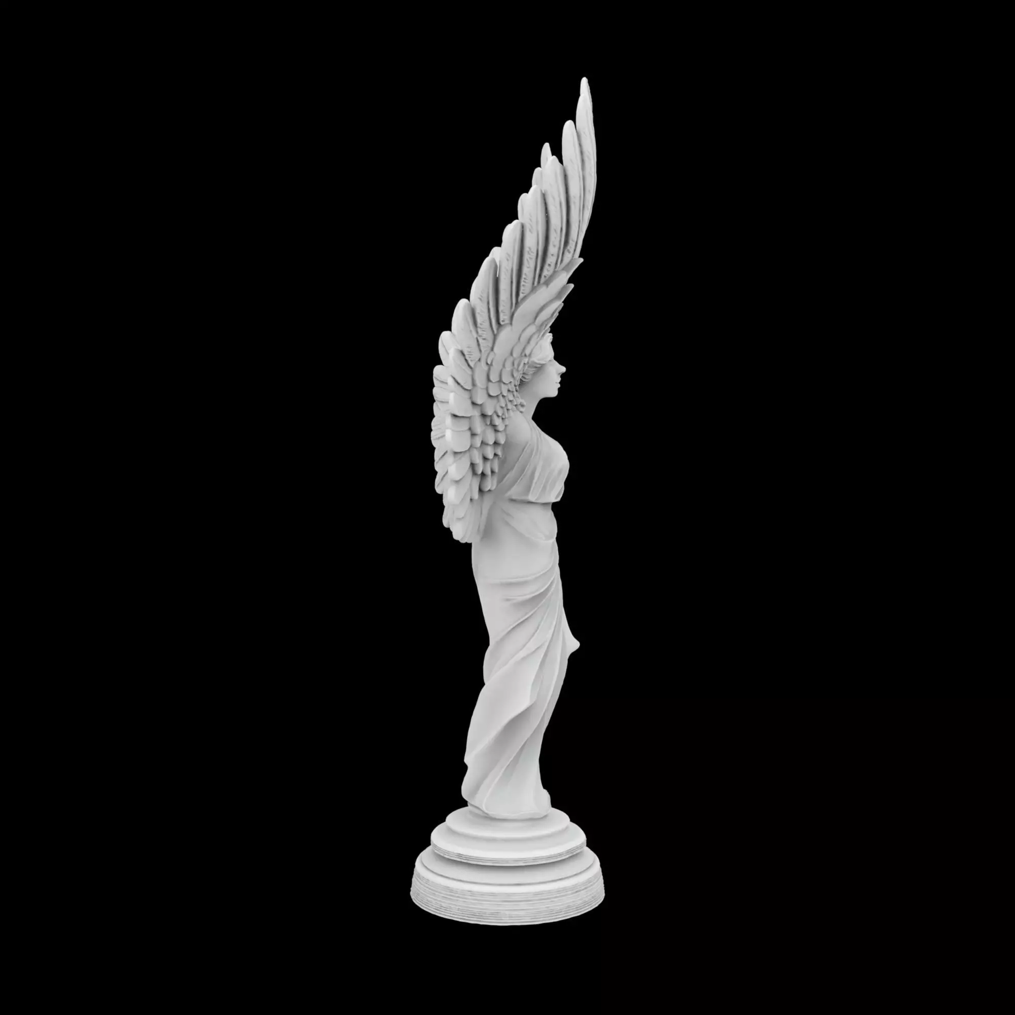 CElegant Angel Wings Rising Sculpture 3D print model_5