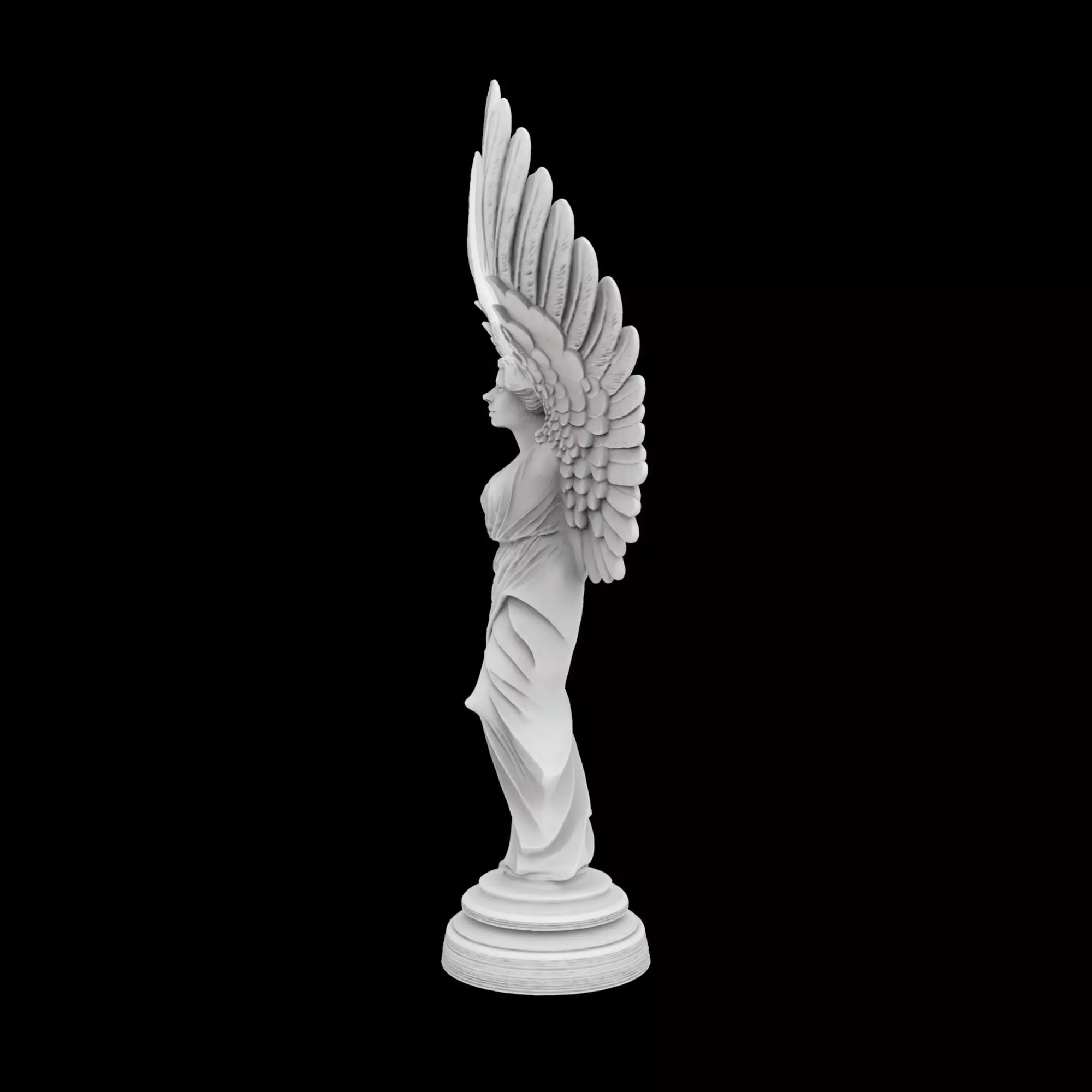 CElegant Angel Wings Rising Sculpture 3D print model_2