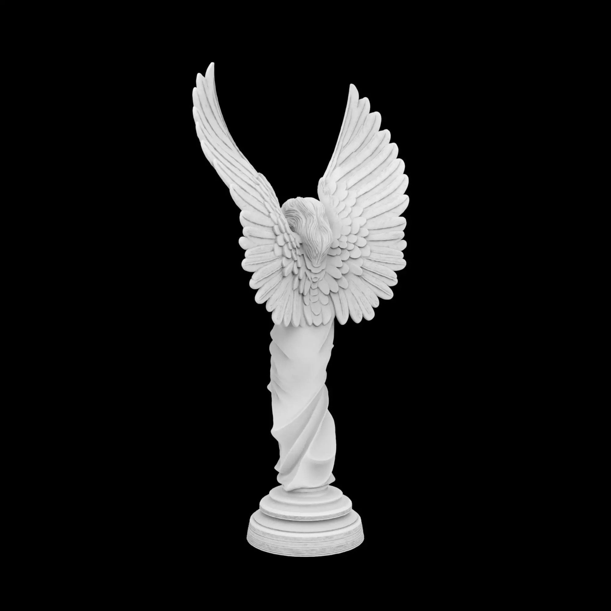 CElegant Angel Wings Rising Sculpture 3D print model_3
