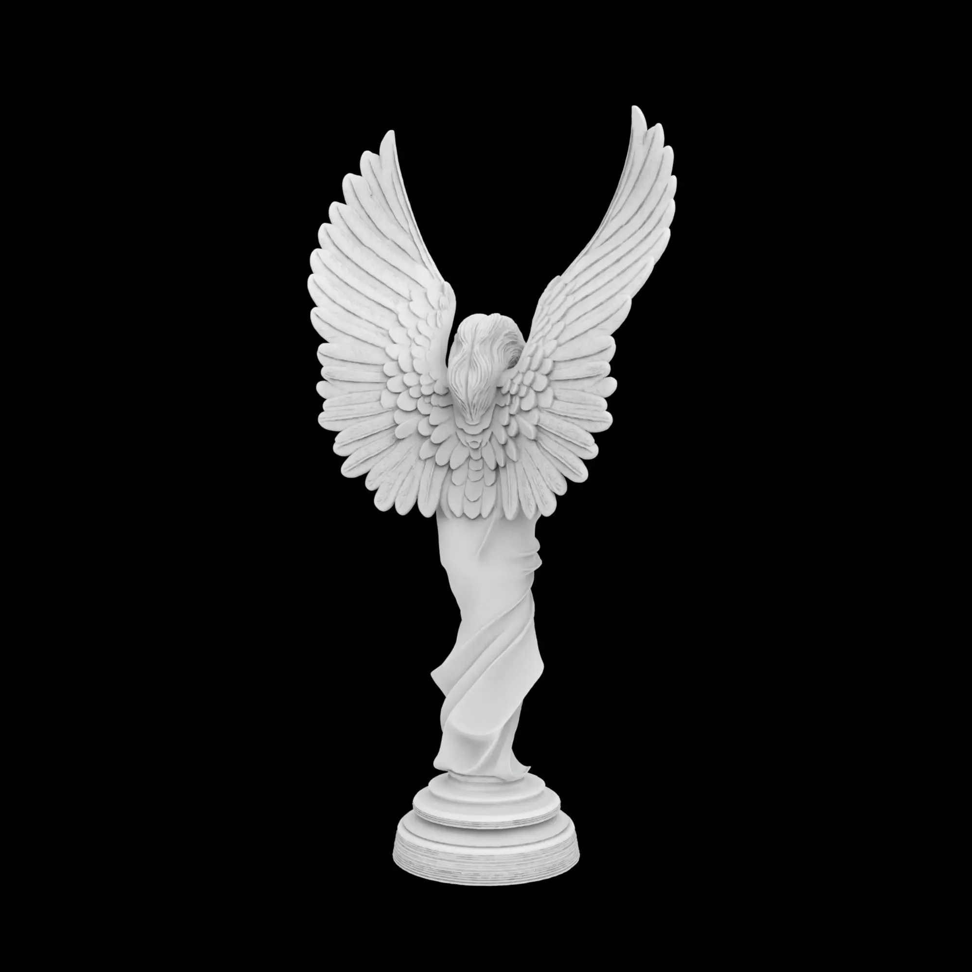 CElegant Angel Wings Rising Sculpture 3D print model_4