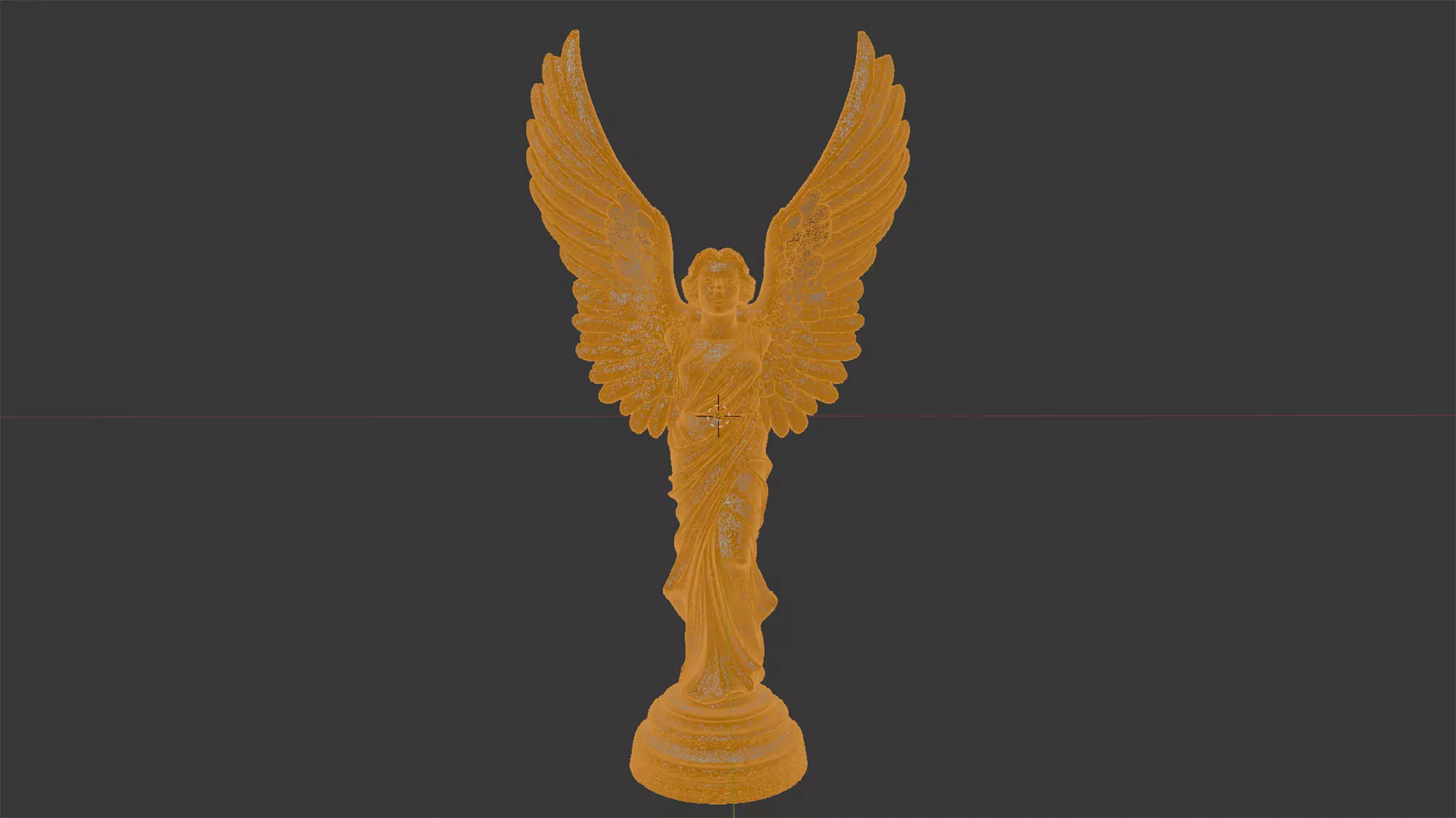 CElegant Angel Wings Rising Sculpture 3D print model_7