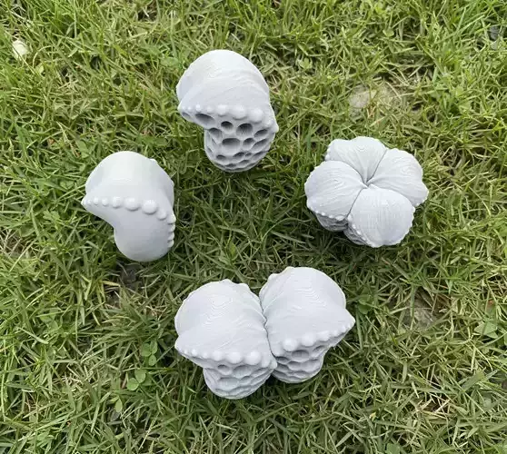 Spooky Alien Fungi Plant SET Natural Terrain Miniature Kitbash 3D print model Spooky Alien Fungi Plant SET Natural Terrain Miniature Kitbash 3D print model