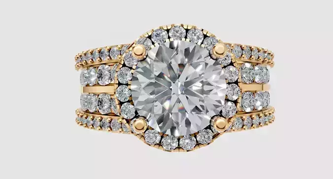 Round Diamond  Engagement Ring