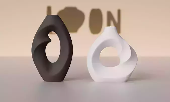 A set of 2 vases STL for 3D Printing