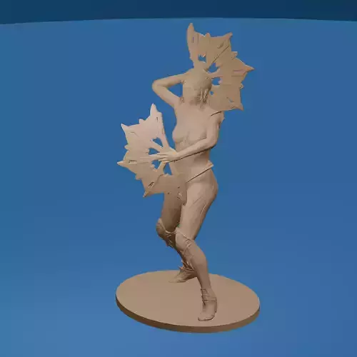 Asian Woman Fan Fighter