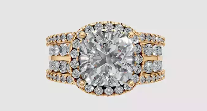 Cushion Diamond Engagement Ring