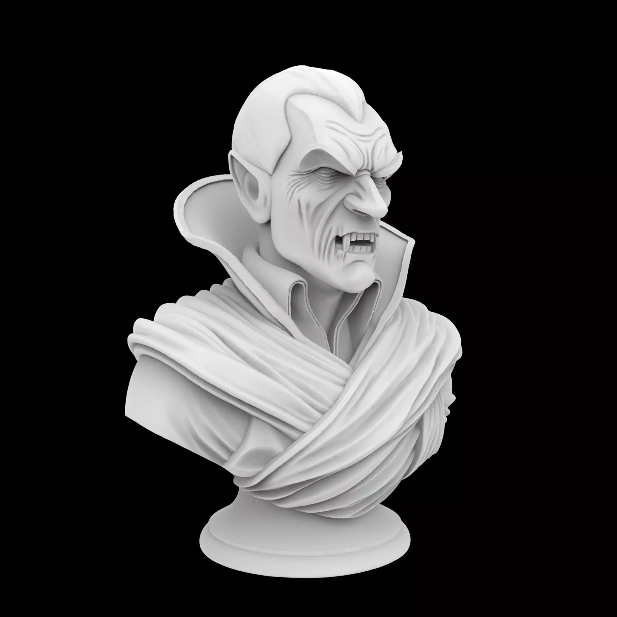 Gothic Vampire Bust 3D print model