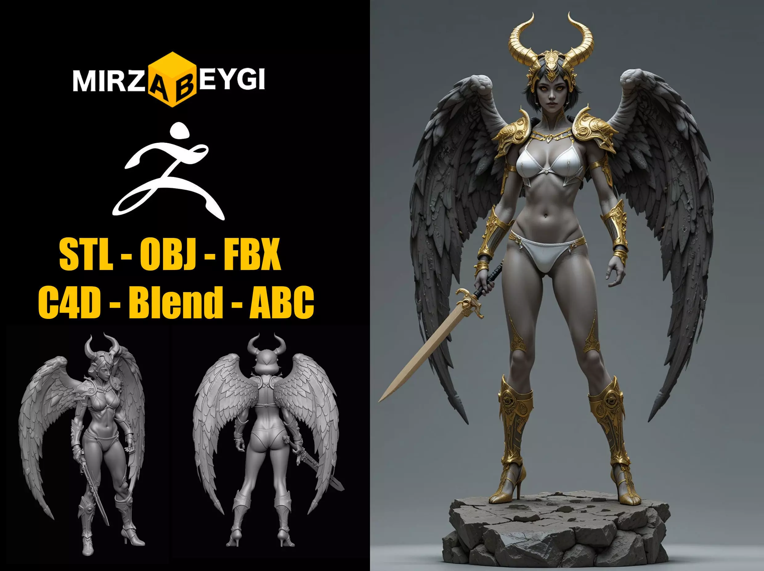 Angel of Darkness 3D print model