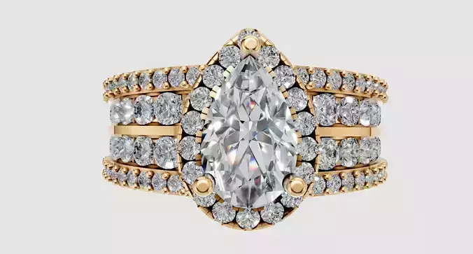 Pear Diamond  Engagement Ring