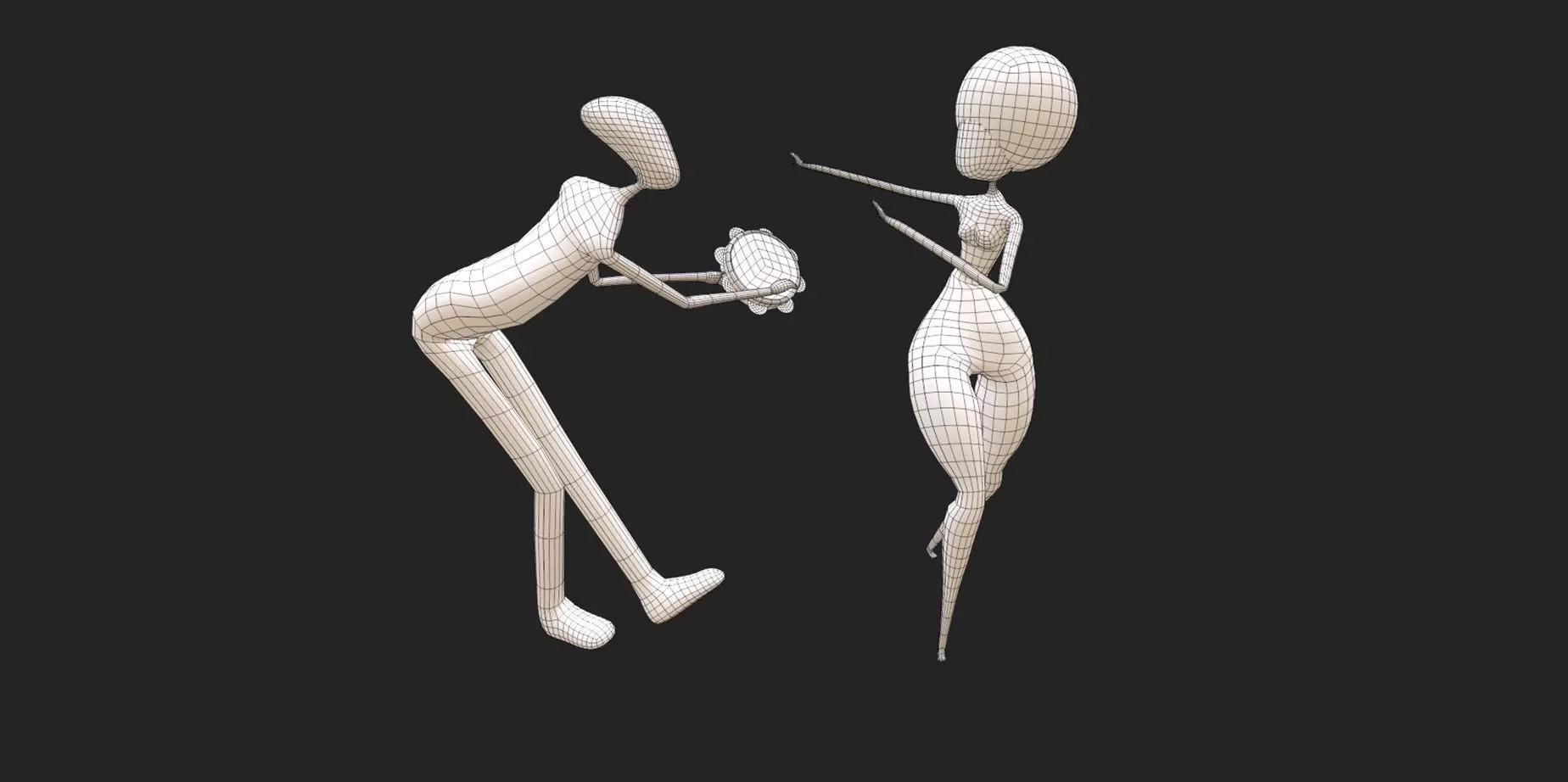 Samba Low-poly 3D model_1