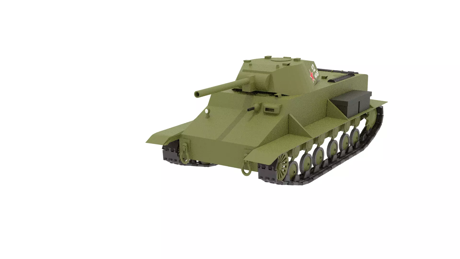 KV1 WW2 SOVIET TANK 3D model_1