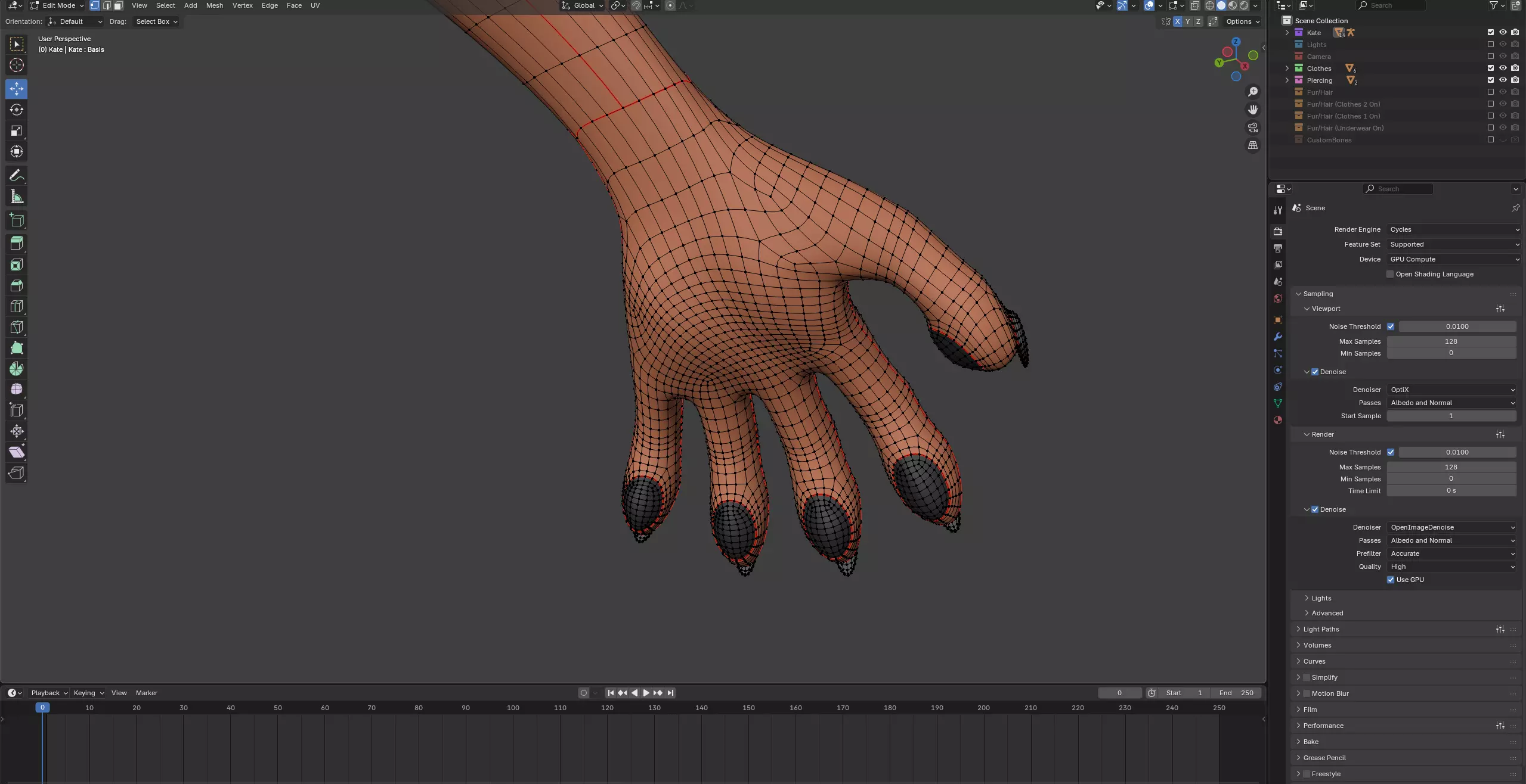 Kate Anthro Fox Low-poly 3D model_72