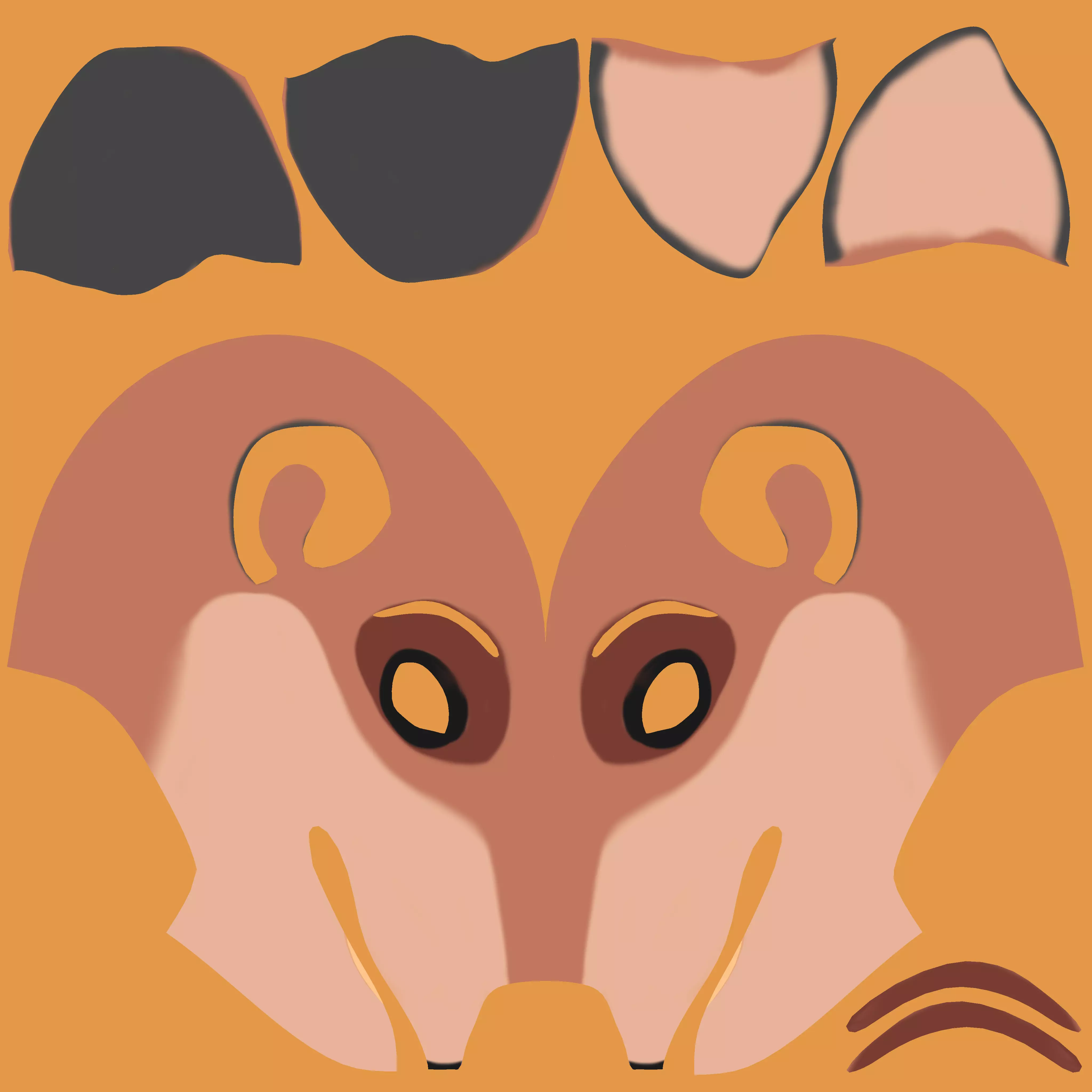 Kate Anthro Fox Low-poly 3D model_91