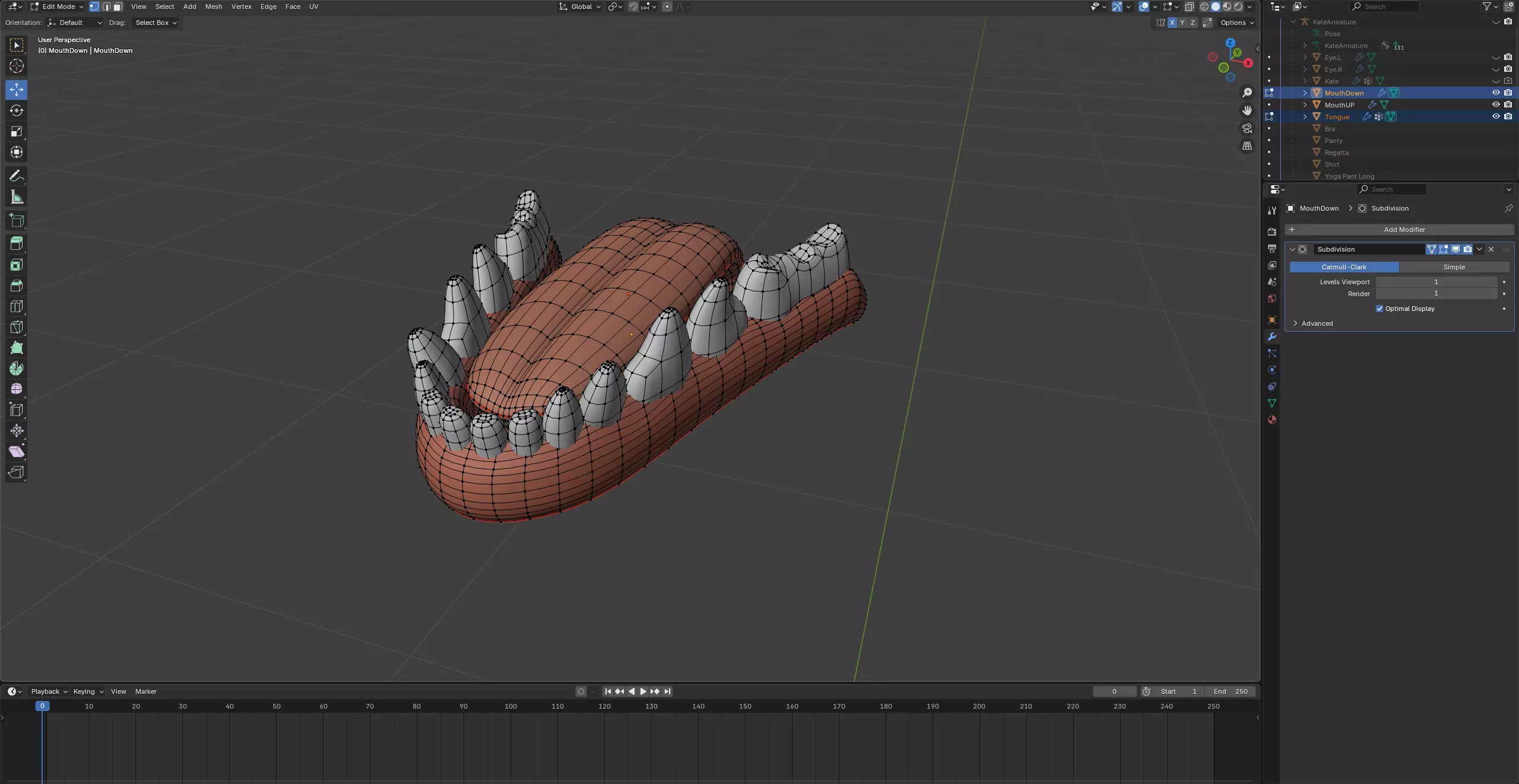 Kate Anthro Fox Low-poly 3D model_77