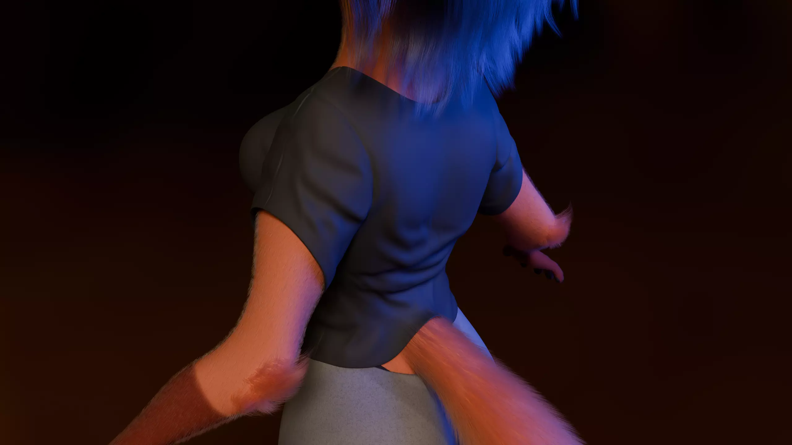 Kate Anthro Fox Low-poly 3D model_30