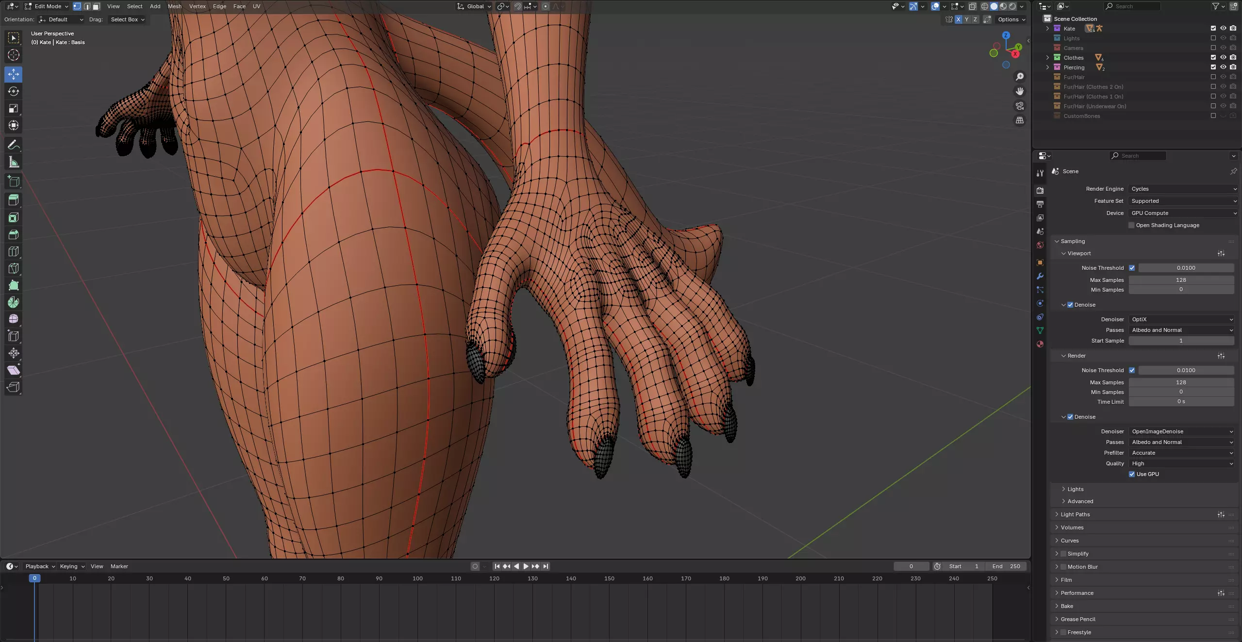 Kate Anthro Fox Low-poly 3D model_71